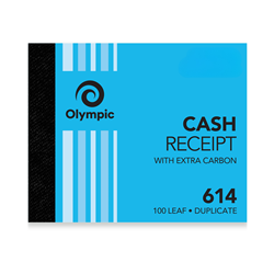 OLYMPIC CARBON RECEIPT BOOK Cash 614 Dup 100Leaf 100x125mm